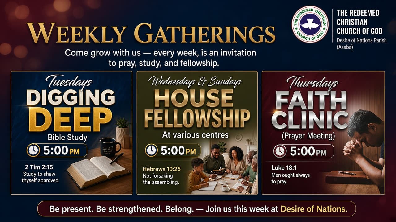 Desire of Nations weekly gatherings